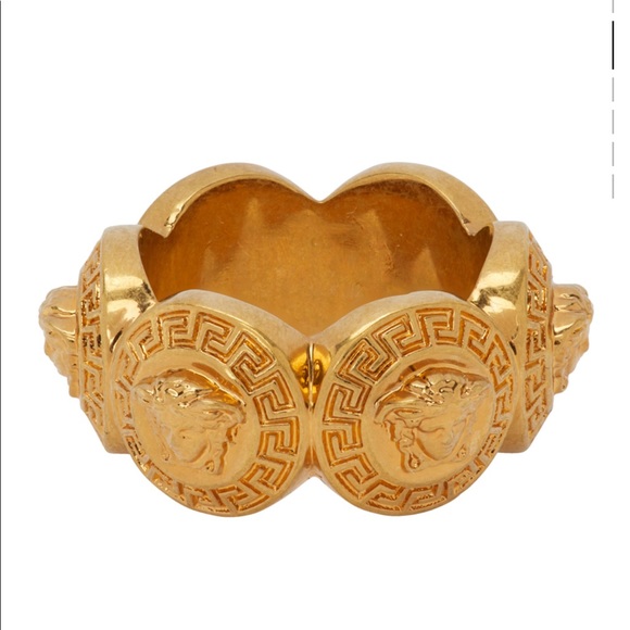 VERSACE MEDUSA TRIBUTE GOLD RING (SIZE 9) BRAND NEW IN BOX - Picture 5 of 5
